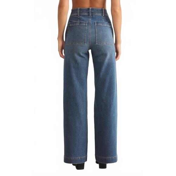 NEW Z SUPPLY bradley denim pant in blue - Picture 3 of 4